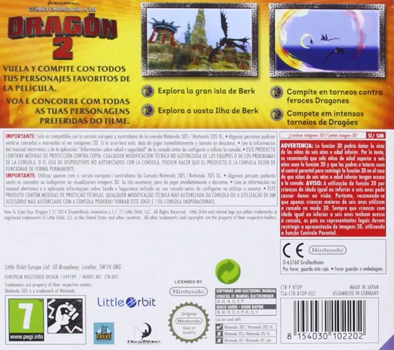 How to Train Your Dragon 2 box back