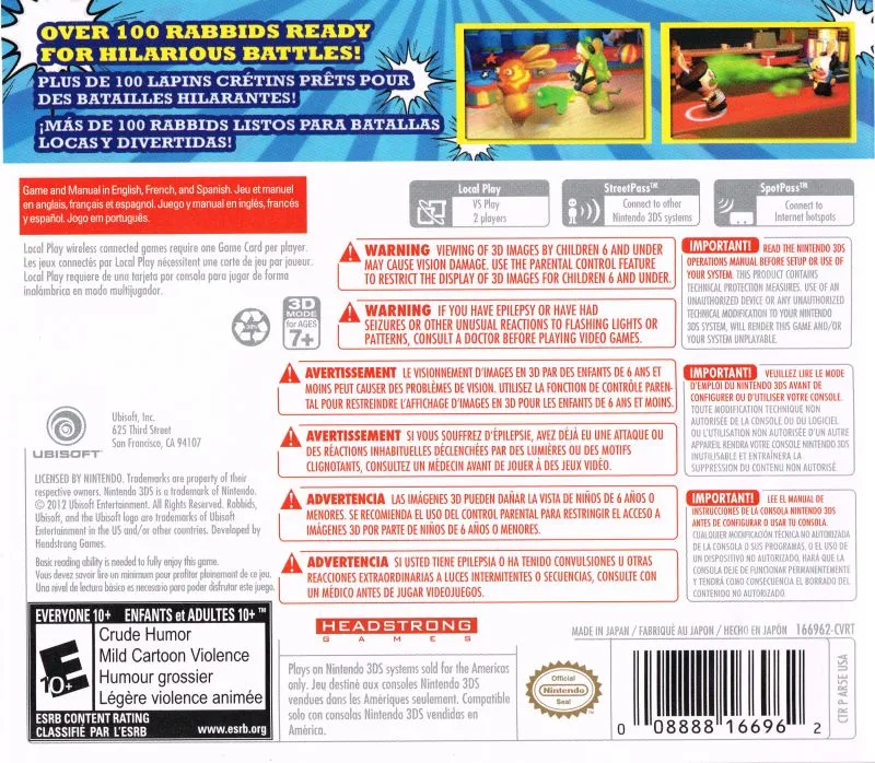 Rabbids Rumble box back