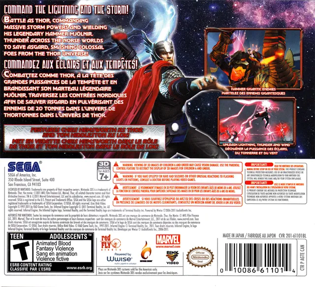 Thor: God of Thunder box back