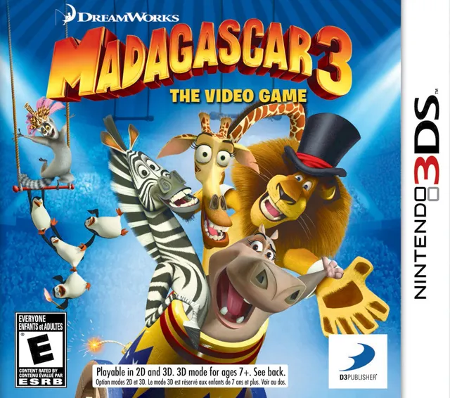 Madagascar 3: The Video Game box art
