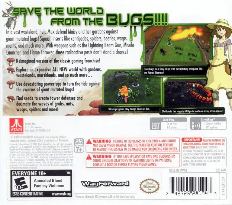 Centipede: Infestation box back