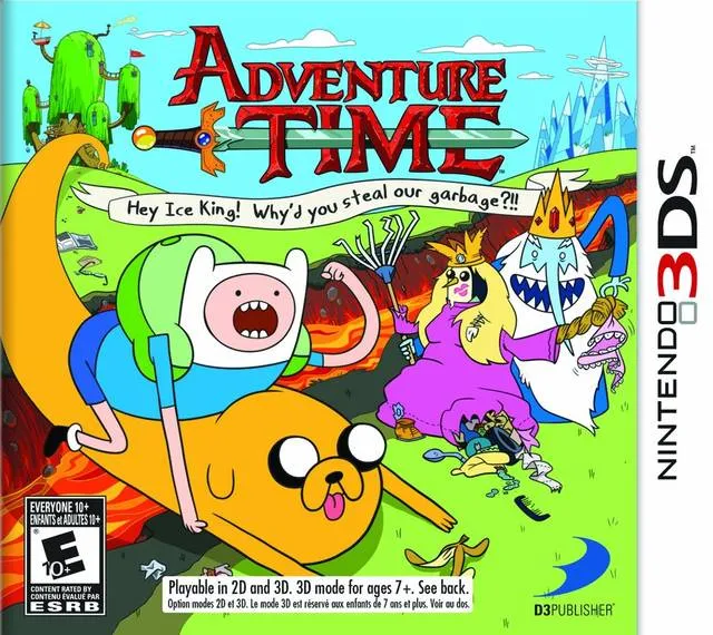 Adventure Time: Hey Ice King! Why'd You Steal Our Garbage?!! cover art for Nintendo 3DS
