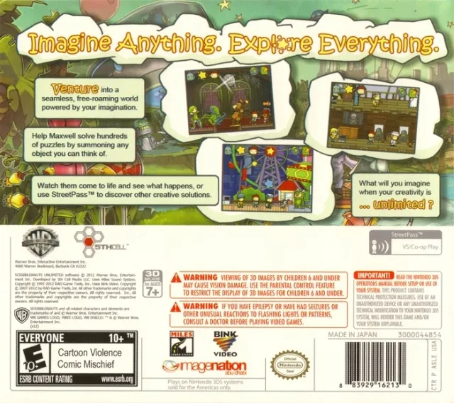 Scribblenauts Unlimited box back