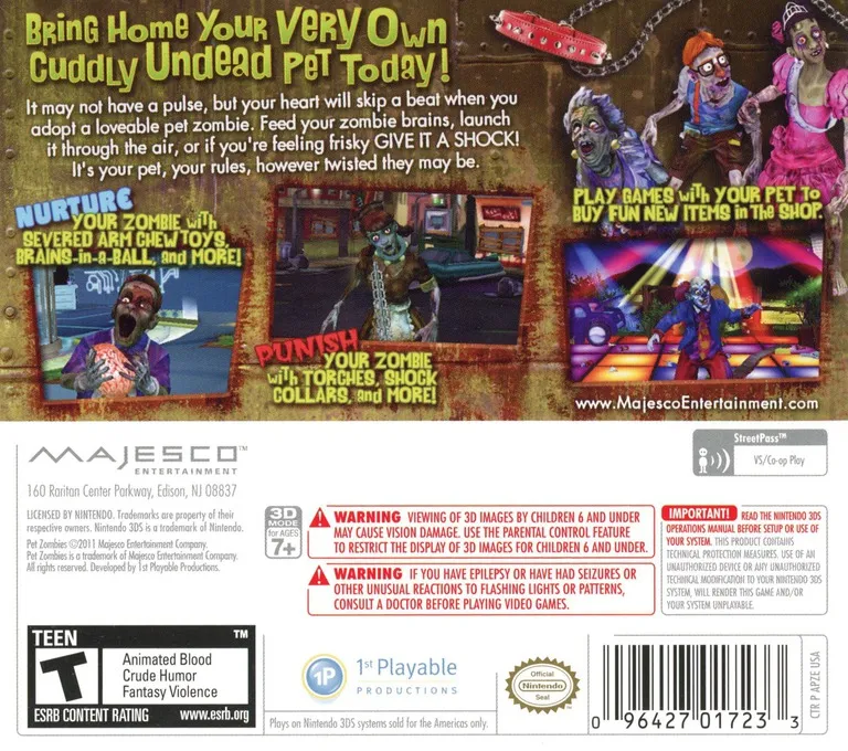 Pet Zombies box back