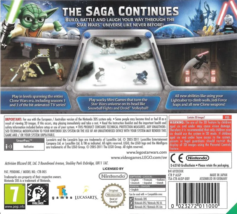 LEGO Star Wars III: The Clone Wars box back
