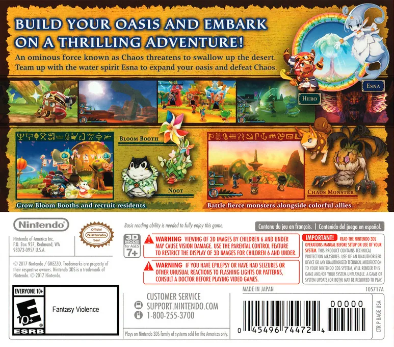 Ever Oasis box back