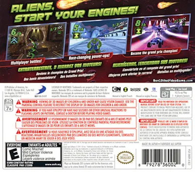 Ben 10: Galactic Racing box back