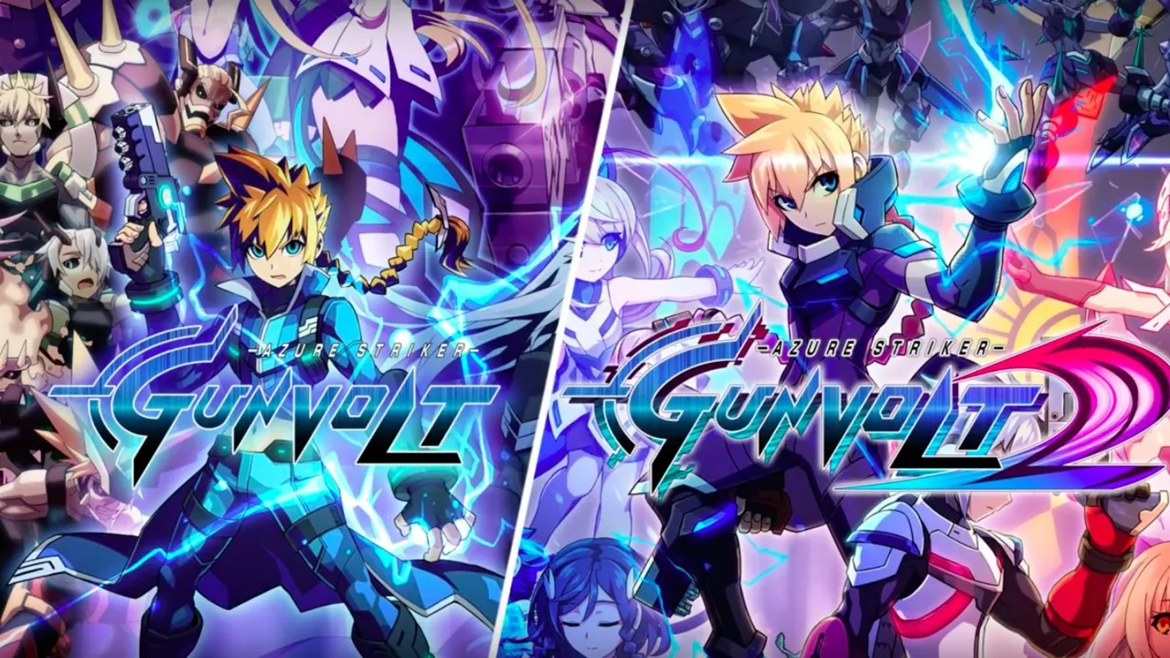 Backdrop artwork for Azure Striker Gunvolt: Striker Pack