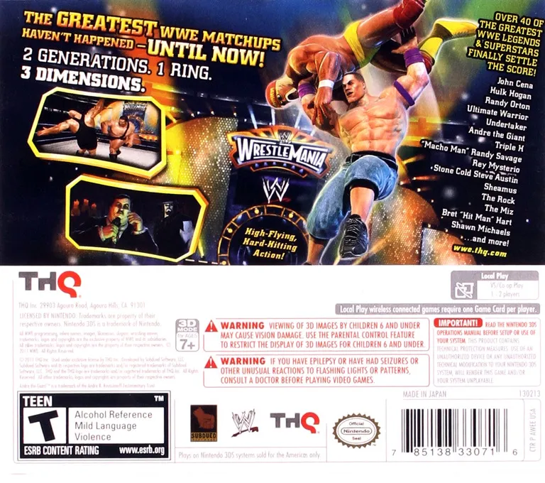 WWE All Stars box back