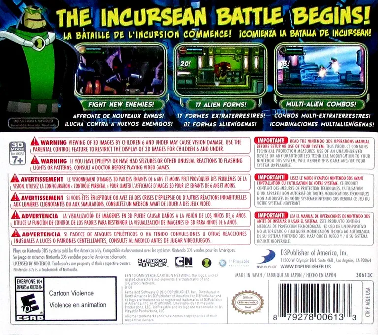 Ben 10: Omniverse 2 box back