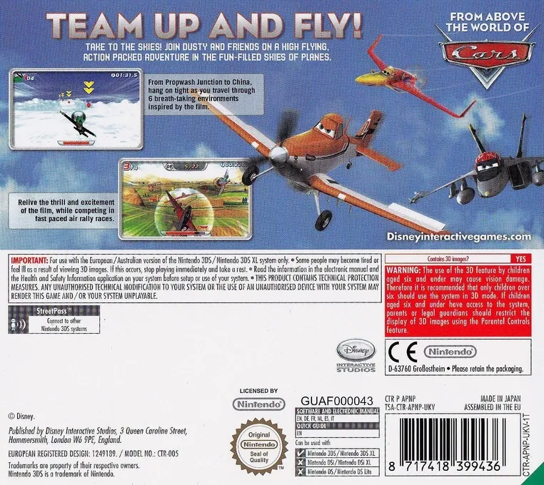Disney Planes box back