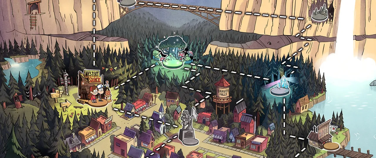 Backdrop artwork for Gravity Falls: Legend of the Gnome Gemulets