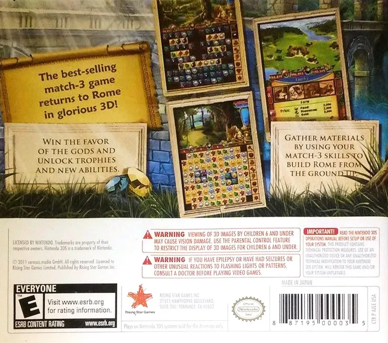 Jewel Master: Cradle of Rome 2 box back