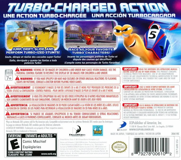 Turbo: Super Stunt Squad box back