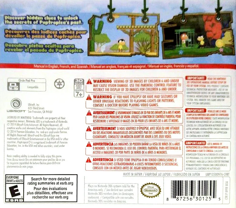Poptropica: Forgotten Islands box back