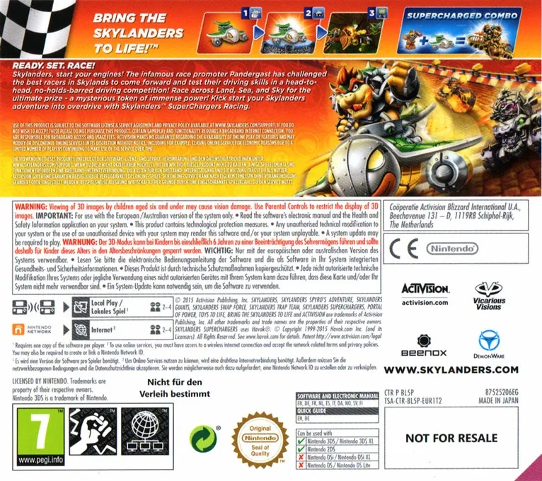 Skylanders SuperChargers Racing box back
