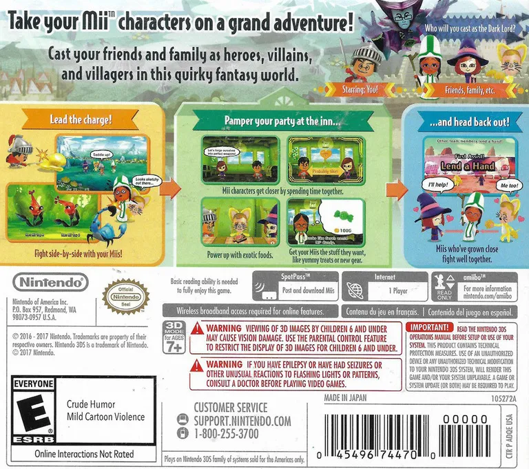 Miitopia box back