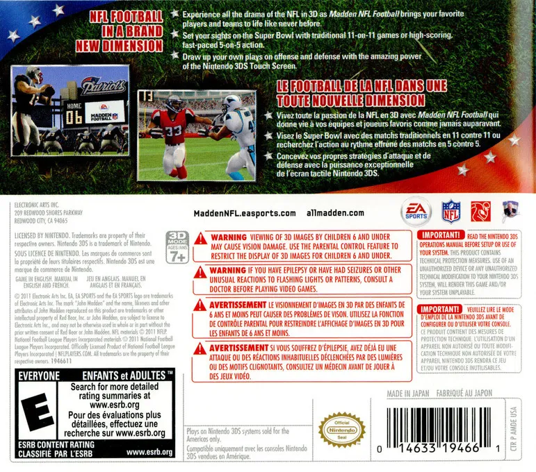 Madden NFL Football box back