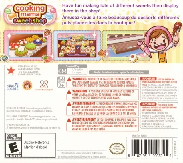 Cooking Mama: Sweet Shop box back