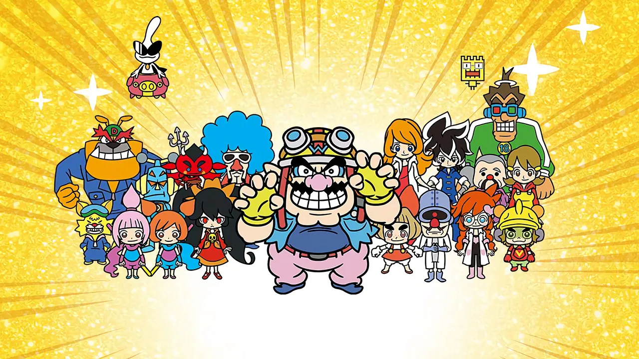 Backdrop artwork for WarioWare Gold