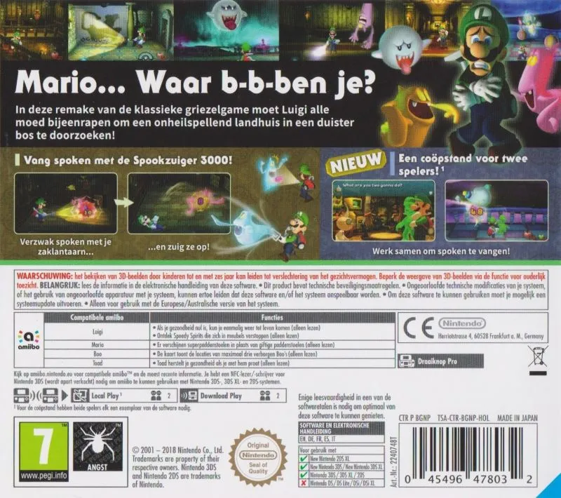 Luigi's Mansion box back
