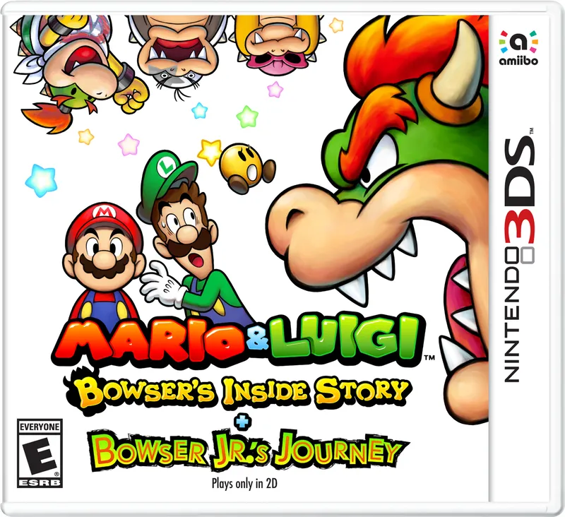 Mario & Luigi: Bowser's Inside Story + Bowser Jr's Journey cover art for Nintendo 3DS