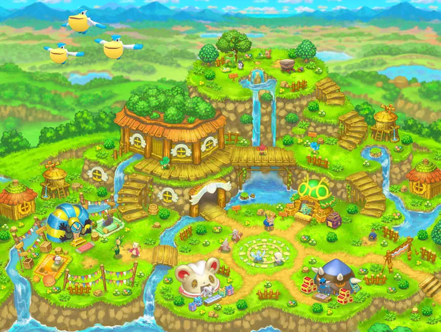 Backdrop artwork for Pokemon Mystery Dungeon: Gates to Infinity