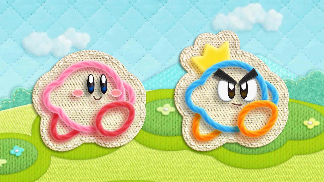 Backdrop artwork for Kirby's Extra Epic Yarn