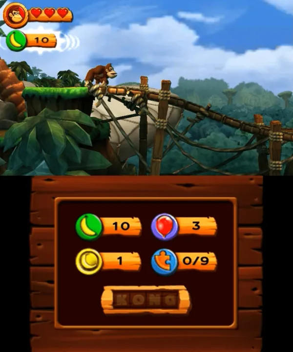 Donkey Kong Country Returns 3D screenshot
