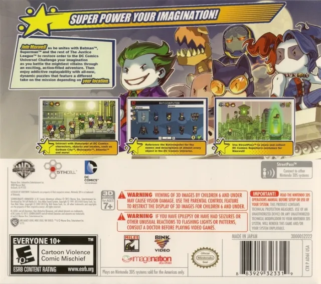 Scribblenauts Unmasked: A DC Comics Adventure box back