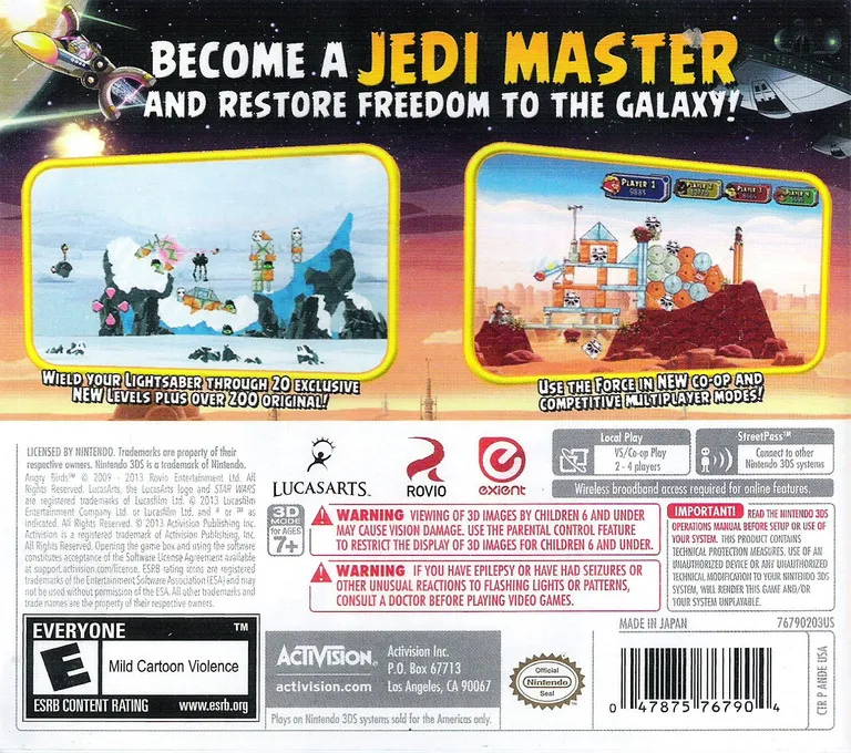 Angry Birds: Star Wars box back