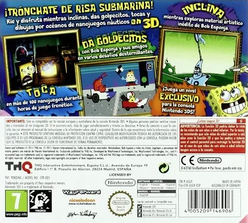 SpongeBob Squigglepants 3D box back