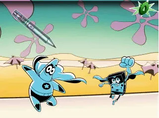 Backdrop artwork for SpongeBob Squigglepants 3D