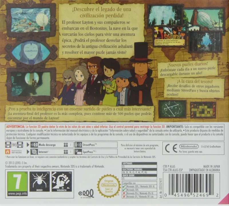 Professor Layton and the Azran Legacy box back