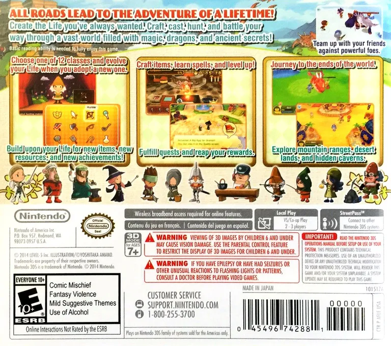 Fantasy Life box back