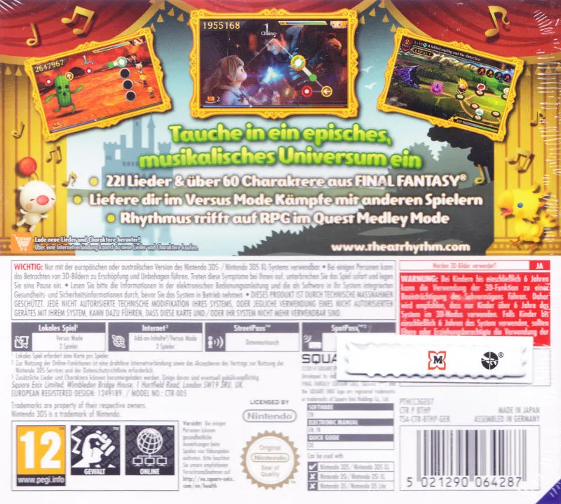 Theatrhythm Final Fantasy: Curtain Call box back