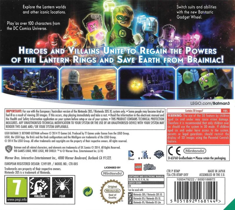 LEGO Batman 3: Beyond Gotham box back