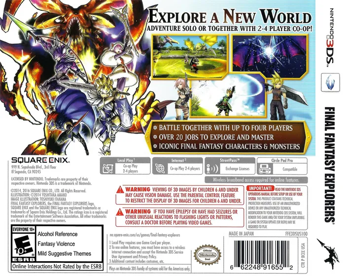 Final Fantasy: Explorers box back