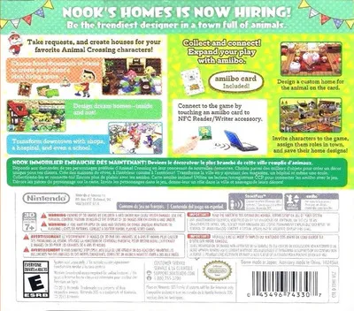 Animal Crossing Happy Home Designer box back
