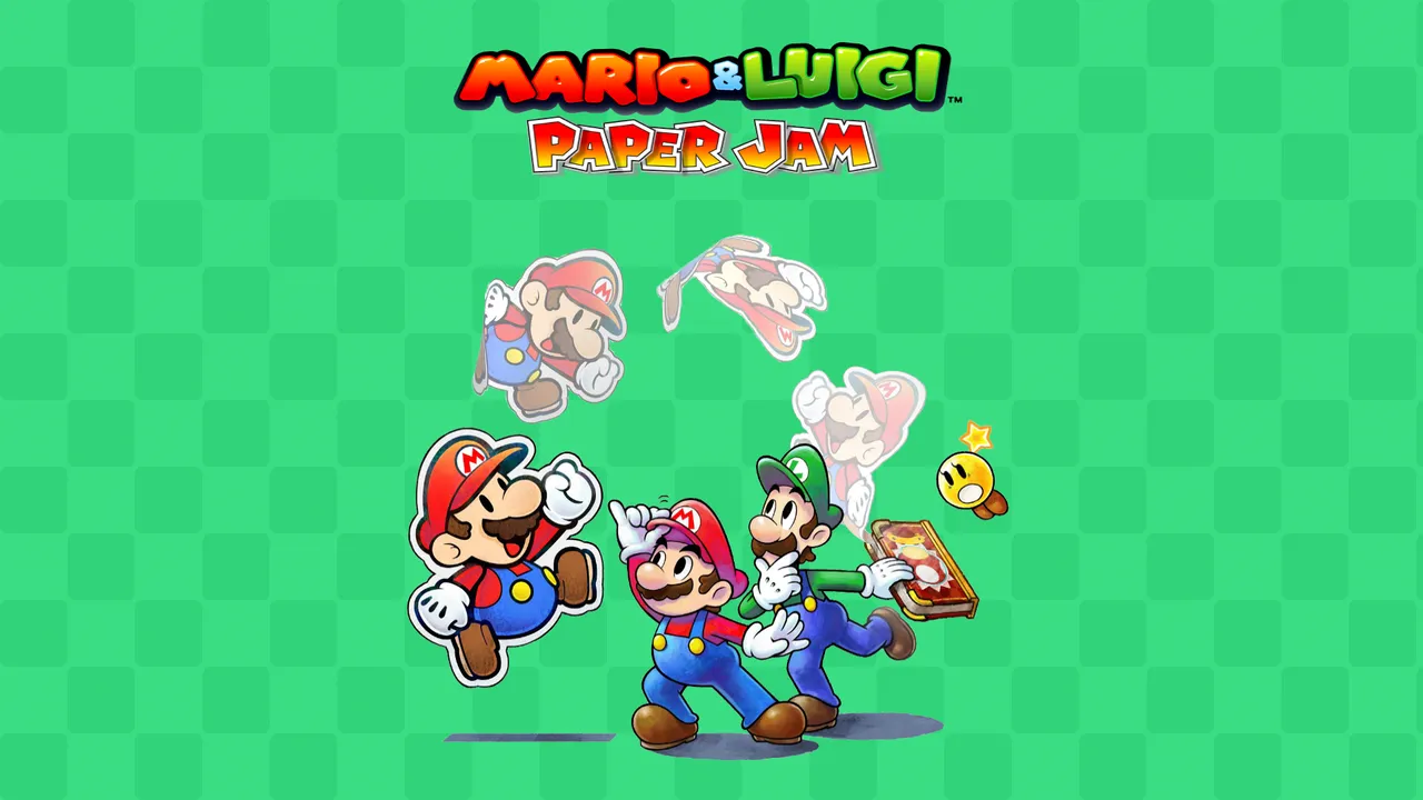 Backdrop artwork for Mario & Luigi: Paper Jam