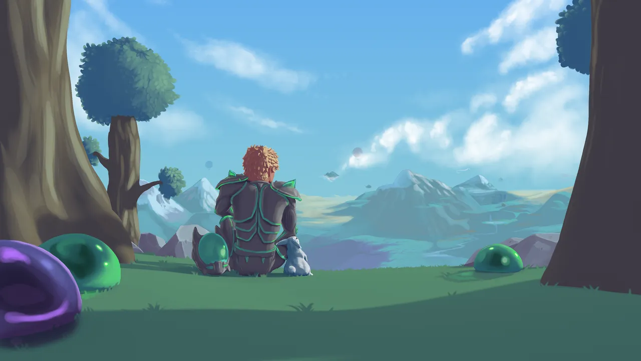 Backdrop artwork for Terraria