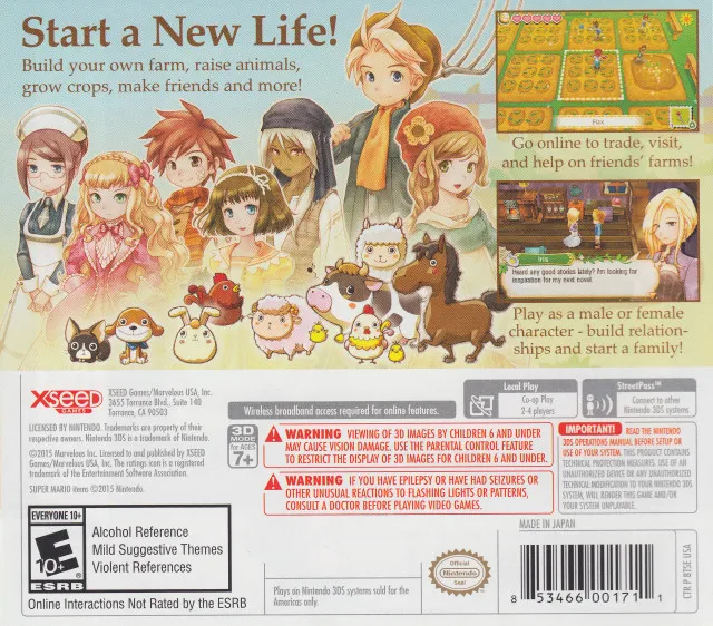 Story of Seasons box back