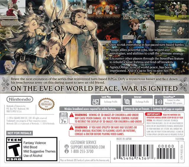 Bravely Second: End Layer box back
