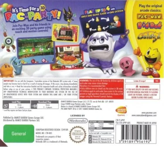 Pac-Man Party 3D box back