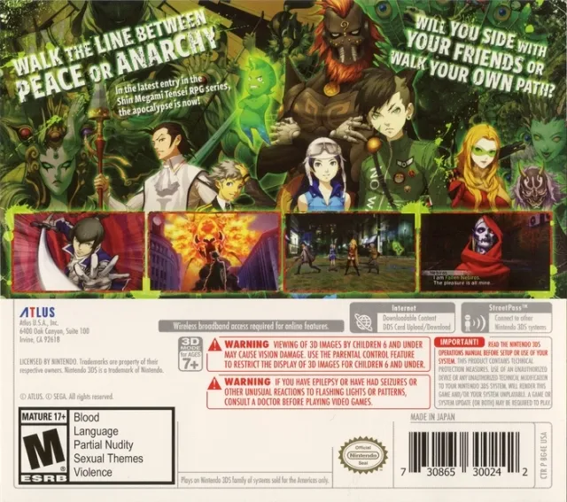Shin Megami Tensei IV: Apocalypse box back