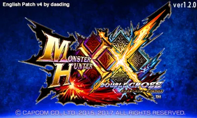 Monster Hunter XX - Double Cross title screen