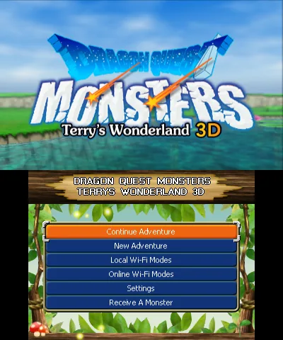 Dragon Quest Monsters - Terry no Wonderland 3D title screen