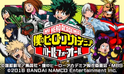 Boku no Hero Academia - Battle for All title screen