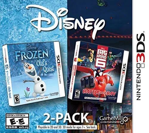 Disney 2-Pack - Frozen - Olaf's Quest + Big Hero 6 - Battle in the Bay cover art for Nintendo 3DS