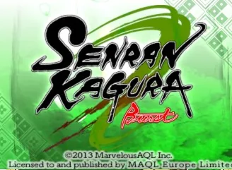 Senran Kagura Burst title screen